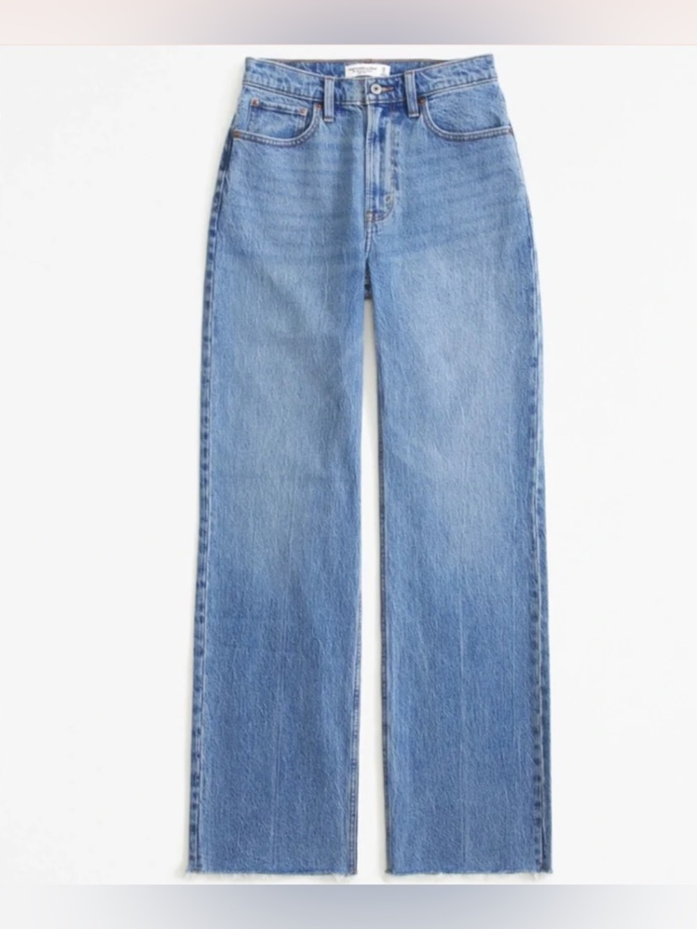 Abercrombie & Fitch High Rise 90s Relaxed Raw Hem Jean Curve Love  Size 29